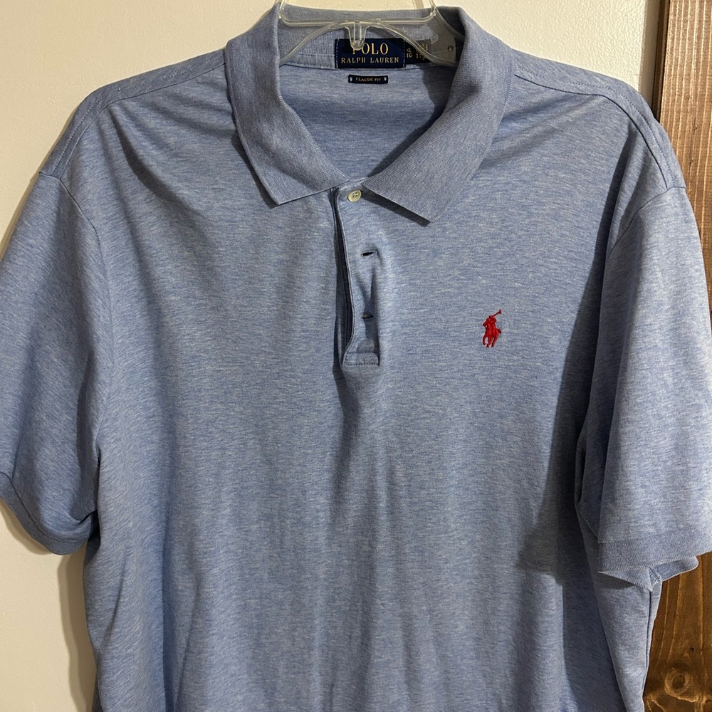 Ralph Lauren Men's Light Blue Polo Shirt